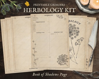 Herbology Kit: Grimoire & Book of Shadows Pages (Digital Download)