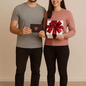 Biglietto di coppia personalizzato - Biglietto di anniversario personalizzato per lui/lei - Regalo romantico per San Valentino - Biglietto d'amore stampabile - Download immediato