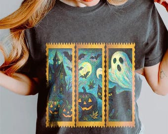 Fantasma iridescente di Halloween PNG: design retrò (download digitale)