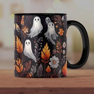 Cute Ghosts Mug Wrap Png,  11oz 15oz Mug Wrap, Festive Halloween Mug Wrap, Fall aesthetic Png, Halloween theme, Halloween Sublimation