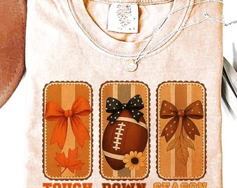 Fall Football Touchdown Season Png, Football Game Day Png, Football Mama Png, Coquette Football Bow Png, Sport Png, Tis The Season Png