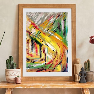 Abstract Art-Original Oil Painting Digital Download, Printable wall art.