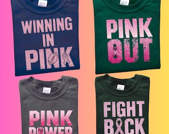 Football Pink Out Png Bundle, Breast Cancer Football Png, Breast Cancer Awareness Png, Tackle Cancer Png, Football Cancer T Shirt Design