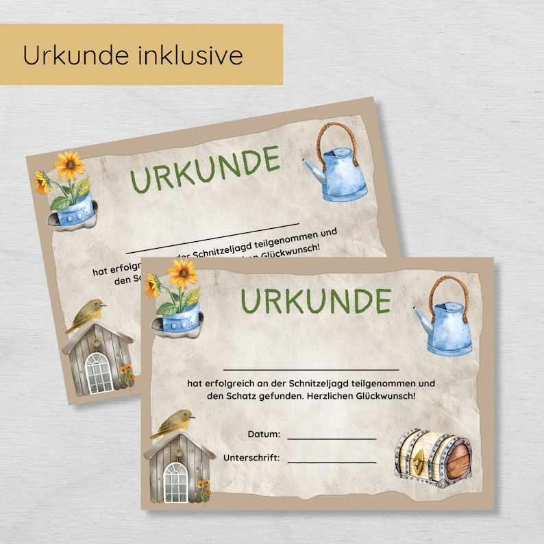 Outdoor Schnitzeljagd Urkunde