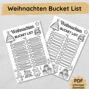 Lista de tareas navideñas imprimible para toda la familia, plantilla para hacer en invierno, lista de verificación de actividades navideñas en PDF