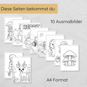 herbstliche Ausmalbilder für Kinder