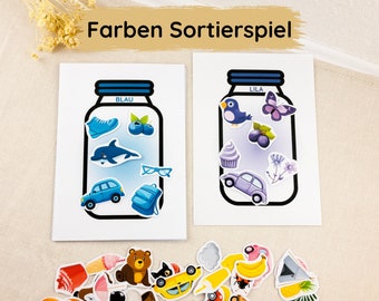 10 learn colors sorting game for children to print out, assign colors educational game