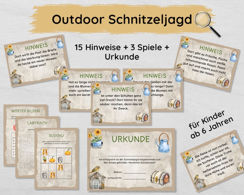 Outdoor Schnitzeljagd für Kinder