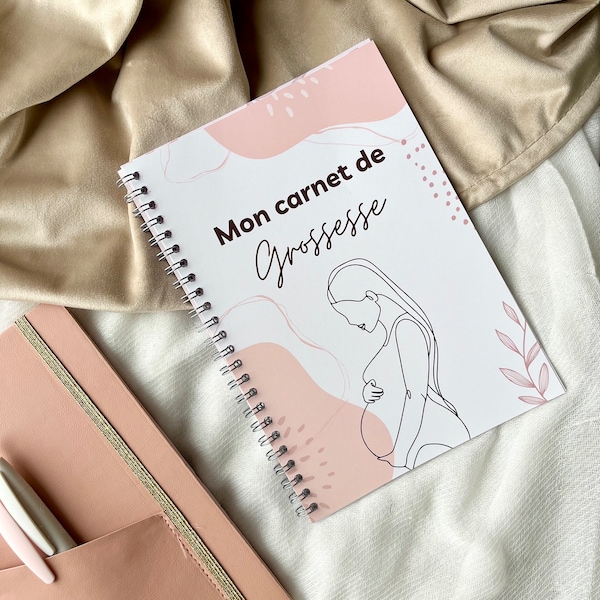 Carnet de grossesse, suivi de grossesse, Journal grossesse, Organisation future maman, livret de suivi grossesse, journal  de bord grossesse