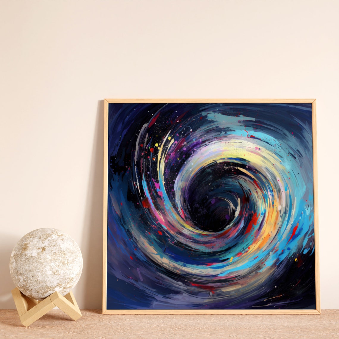 Abstract Vortex Painting, Blue Abbyss, Printable Wall Decor/art ...