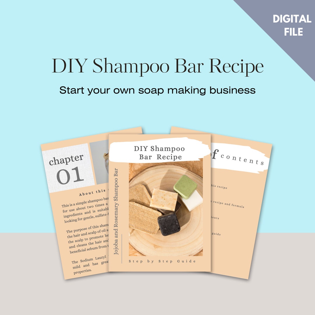 DIY Shampoo Bar Recipe Natural Hair Care Zero Waste Shampoo Recipe Most Hair Types Gentle