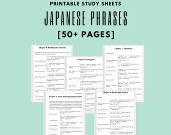 Learn Japanese Phrase Book for Travellers and Students JPLT Hiragana and Katana Japanese to English Translations Study Japanese Tools