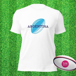 Argentina Rugby Supporter Unisex T-Shirt White