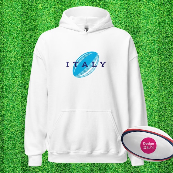 Italy Rugby Supporter Hoodie White