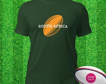 T-Shirt Afrique du Sud Rugby Supporter Unisexe Vert