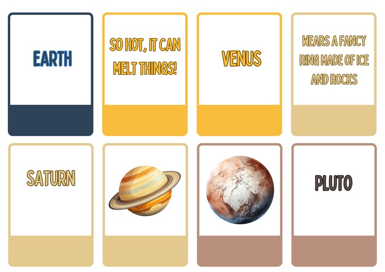 40 Out-of-this-world Printable Planet Flashcards for Kids, + Free ...