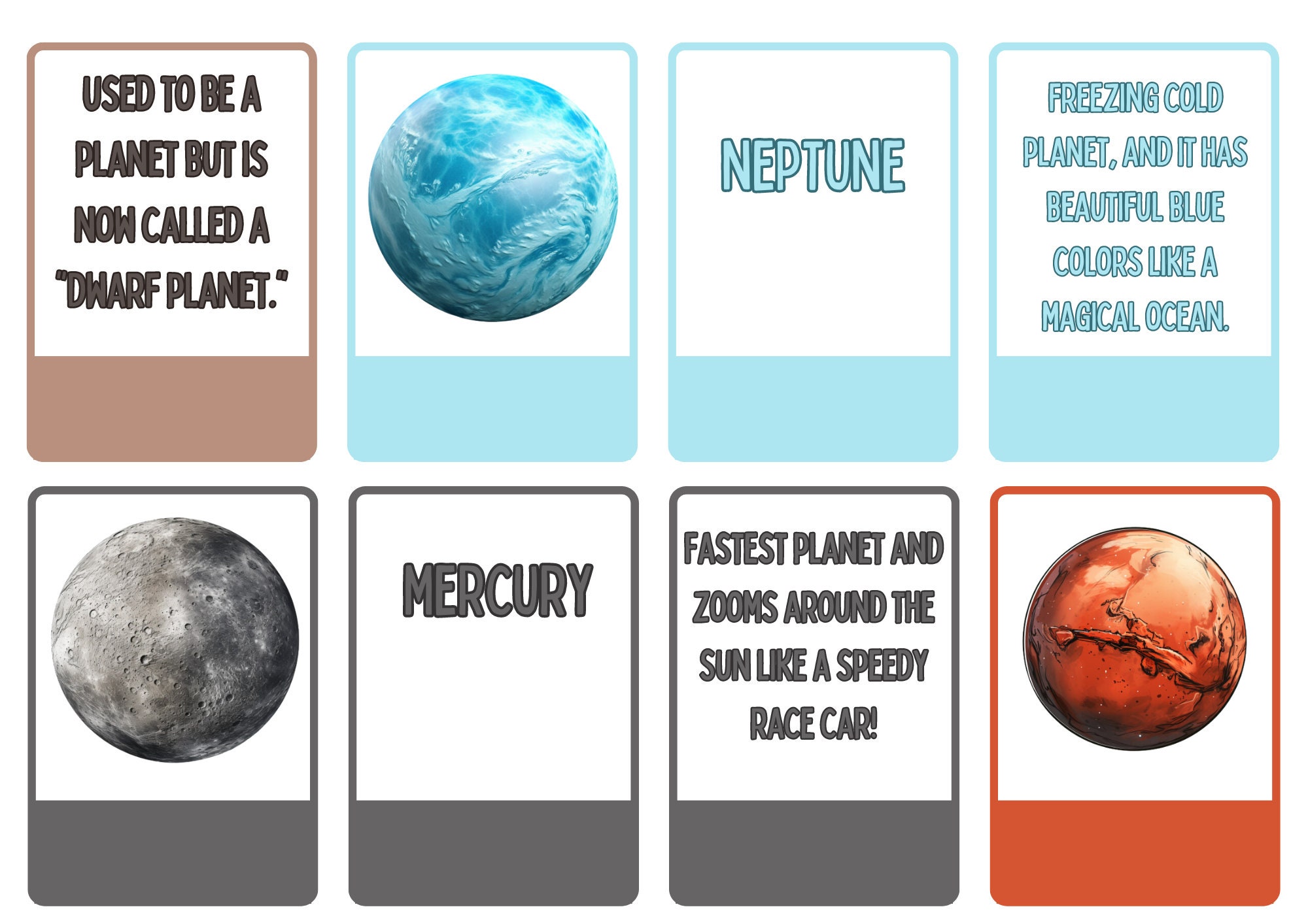 40 Out-of-this-world Printable Planet Flashcards for Kids, + Free ...