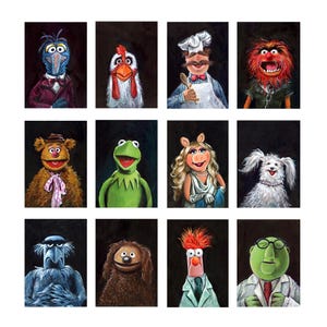 Cast and Crew - DIGITAL DOWNLOAD BUNDLE of miniature paintings by Heather Castles