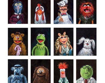 Cast and Crew - DIGITAL DOWNLOAD BUNDLE of miniature paintings by Heather Castles