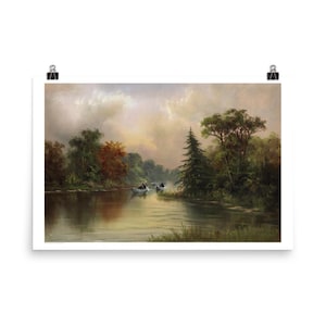 Fellowship Along the River Anduin - PRINT of altered painting by Heather Castles