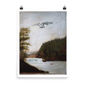 Boldly Go (NCC-1701) - PRINT of altered painting by Heather Castles