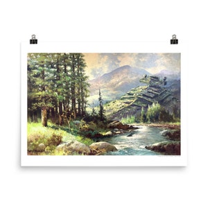 Una galaxia muy, muy lejana: IMPRESIÓN de una pintura vintage reciclada de Heather Castles