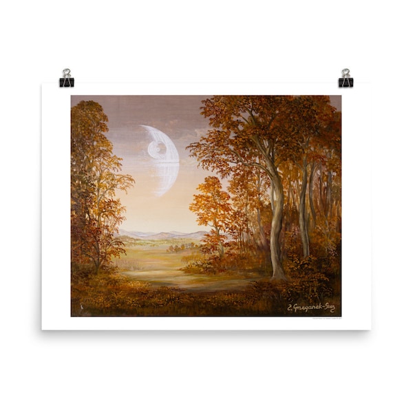 Harvest Moon - PRINT of altered painting by Heather Castles