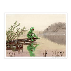Frosch auf einem Baumstamm - DIGITAL DOWNLOAD von veränderter Kunst von Heather Castles