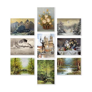 2025 May the 4th Postkarten Prints - Set von 9 - Upcycled Vintage Art von Heather Castles