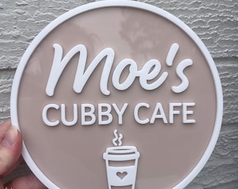 Personalised Cubby Cafe Sign