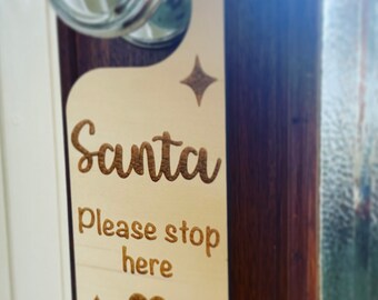 Santa Stop Here Door Hanger