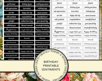 Printable Sentiment Word Labels for Cardmaking and Junk Journaling ...