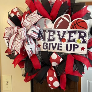 Red and Black Sports wreath