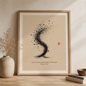 Römer 12,2 – Kunstdruck | Minimalistische christliche Wandkunst (Digitaler Download)
