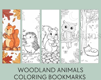 Waldtiere Lesezeichen: Fuchs, Eichhörnchen, Eule (Digitaler Download)