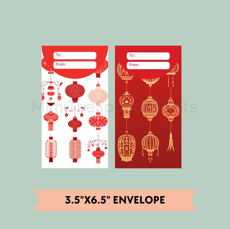 Chinese New Year Money Envelope Template, Red Envelope, Ang Pao Chinese New Year Money Envelope Template, Red Envelope, Ang Pao