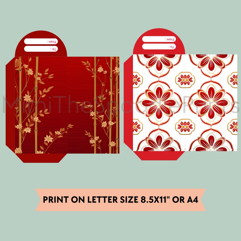 Chinese New Year Money Envelope Template, Red Envelope, Ang Pao Chinese New Year Money Envelope Template, Red Envelope, Ang Pao
