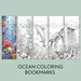 Ocean Coloring Bookmarks Printable for Ocean Lover, Under the Sea ...