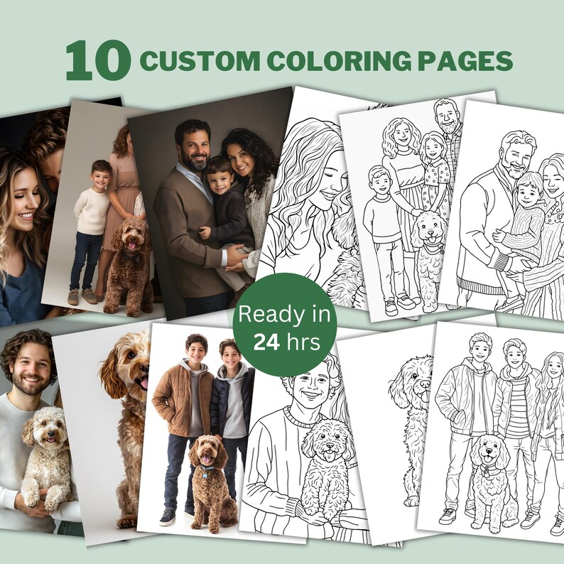 10 Custom Portrait Coloring Book: Personalized Wedding Keepsake ...