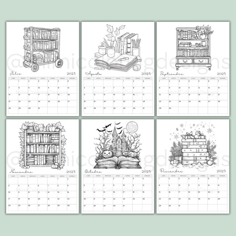 Spanish Calendar 2025 Printable, Coloring Calendario Español, 2025