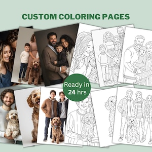 Custom Portrait Coloring Book: Personalized Wedding Keepsake (Digital Download)
