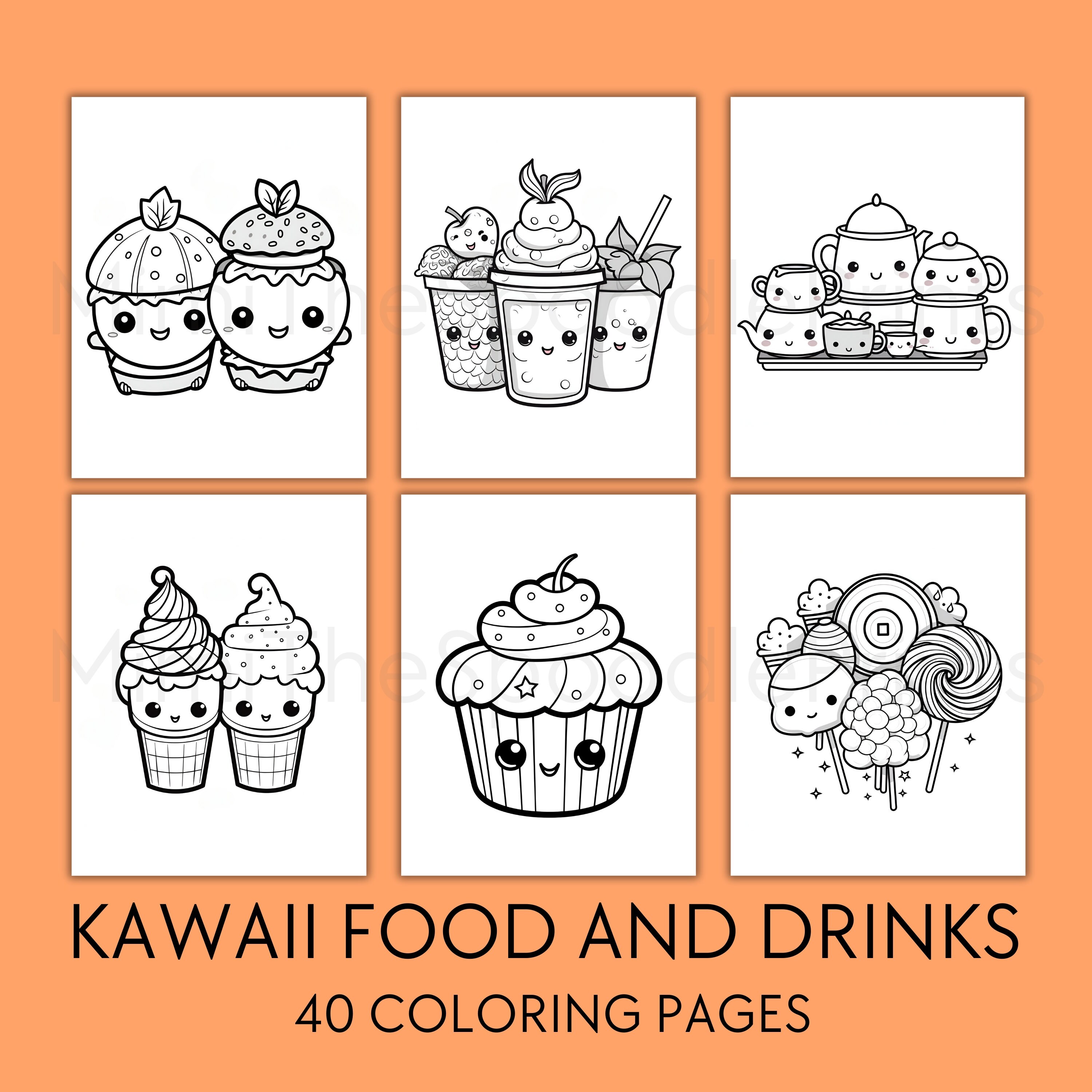 Kawaii Bunny Sushi Journal,rabbit Journal Book,color Pages,kawaii