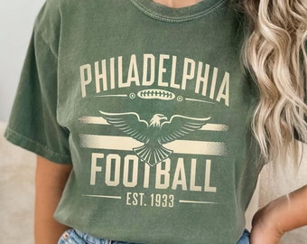 Vintage Philadelphia Football Comfort Colors T-shirt, Retro Philly tee,  Birds Vintage Football Fan Shirt, Distressed Football Tee, Football