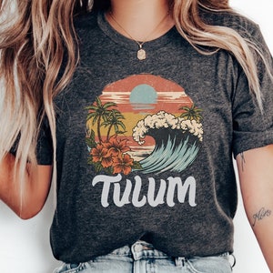 Tulum shirt, Retro Tulum T shirt, Beach tshirt, Tulum gift for her, Tulum Vacation, Beachy t shirt Summer Gifts Surf tshirt Tulum Sweatshirt