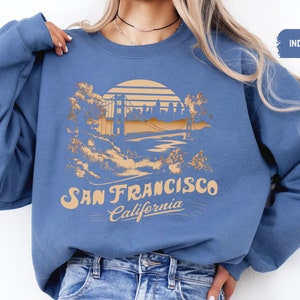 San Francisco Sweatshirt, Vintage Califormia Sweater, Golden Gate shirt San Francisco Souvenir Sweatshirt San Francisco Vacation Sweatshirt
