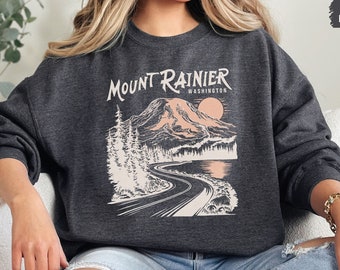 Mount Rainier National Park Sweatshirt, Vintage Washington Sweatshirt, Mount Rainier National Park gifts Mount Rainier Souvenir Hiking shirt
