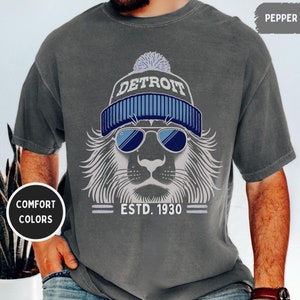 Detroit Football Comfort Colors Unisex T-shirt, Detroit Tee, Game Day Shirt, Detroit Sports Fan Gift, Vintage Style Shirt