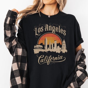 Los Angeles Comfort Colors shirt, Hollywood Tshirt California T shirt Vacation tee Los Angeles Apparel Los Angeles Souvenir Vacation Gifts