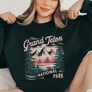 Grand Teton National Park Sweatshirt Wyoming State Park Pullover Grand Teton Camping Sweatshirt Grand Teton Geschenke Wandern Shirt Müsli Mädchen