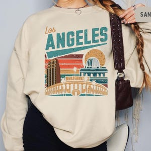 Retro Los Angeles Sweatshirt, Vintage LA Jumper, Distressed Cali Pullover, Old School LA Sweater, Hipster California Crewneck, 70s LA Top
